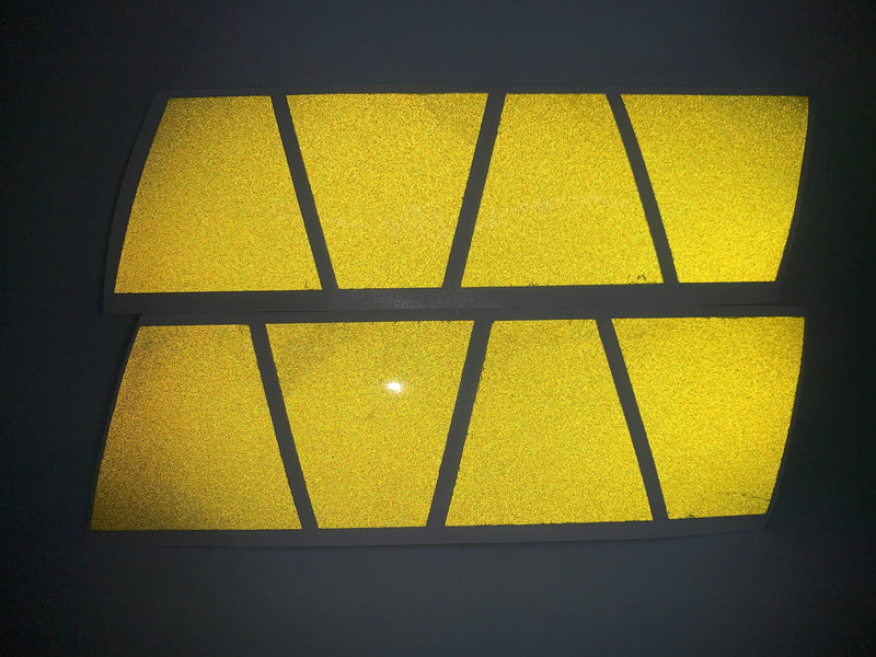 Load image into Gallery viewer, RETRO FLUORESCENT YELLOW REFLECTIVE HELMET (TET) TETRAHEDRON 8 PACK
