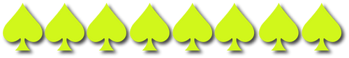FLUORESCENT YELLOW REFLECTIVE ACE OF SPADE HELMET DECAL 8 PACK