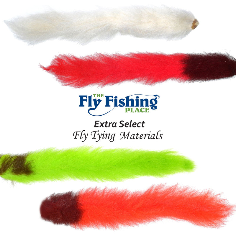 Load image into Gallery viewer, Select Grade Calf Tails - Kiptails - Master Pack - 4 Fluorescent Colors - White Fire Orange Chartreuse Red
