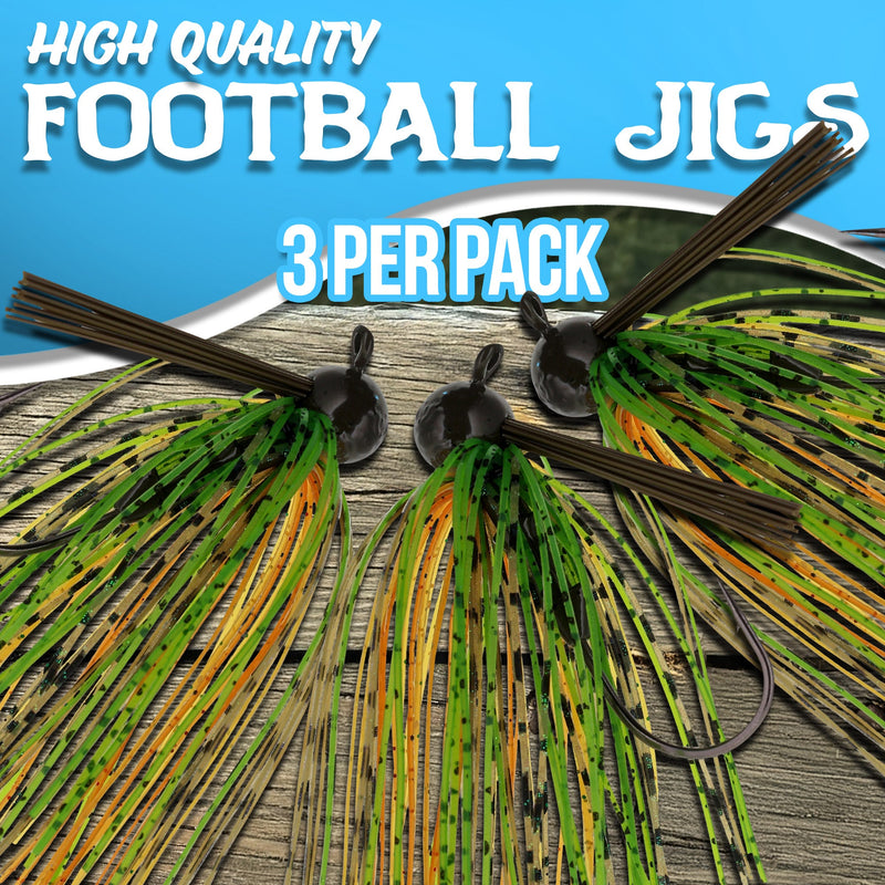 Load image into Gallery viewer, Reaction Tackle Lead Football Jigs 3-Pack
