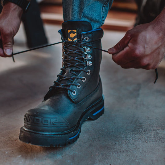 Tarantula 8" Steel Toe Men’s Waterproof Work Boot - Black