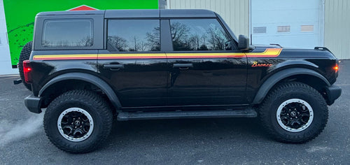 Retro Side Stripe Decals for 2021-2025 Ford Bronco (x2)