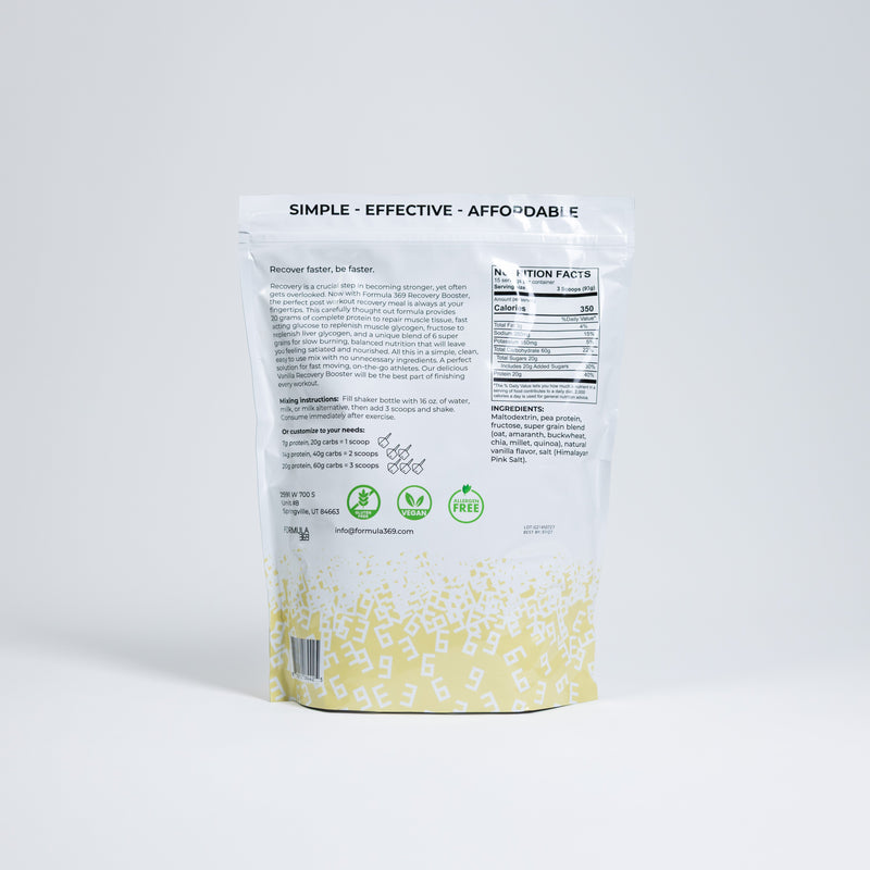 Load image into Gallery viewer, Formula 369 - Recovery Booster - Vegan 3:1 carb to protein drink mix
