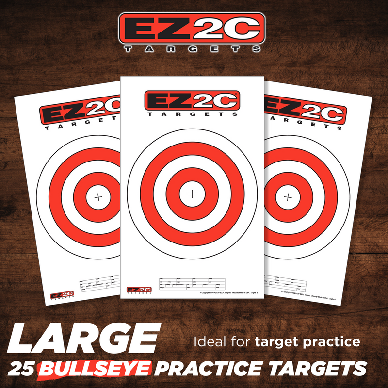 Load image into Gallery viewer, EZ2C Targets #6: 10" Bullseye Paper Shooting Target 11"x17" USA MADE
