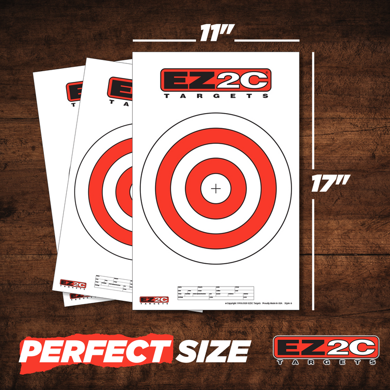 Load image into Gallery viewer, EZ2C Targets #6: 10" Bullseye Paper Shooting Target 11"x17" USA MADE
