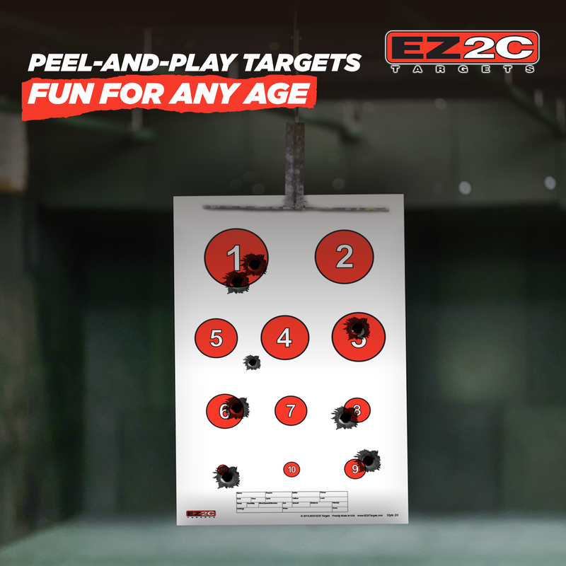 Load image into Gallery viewer, 125 EZ2C Targets Favorites 5 Handgun Styles Paper Targets Bundle 11"x17" USA Made
