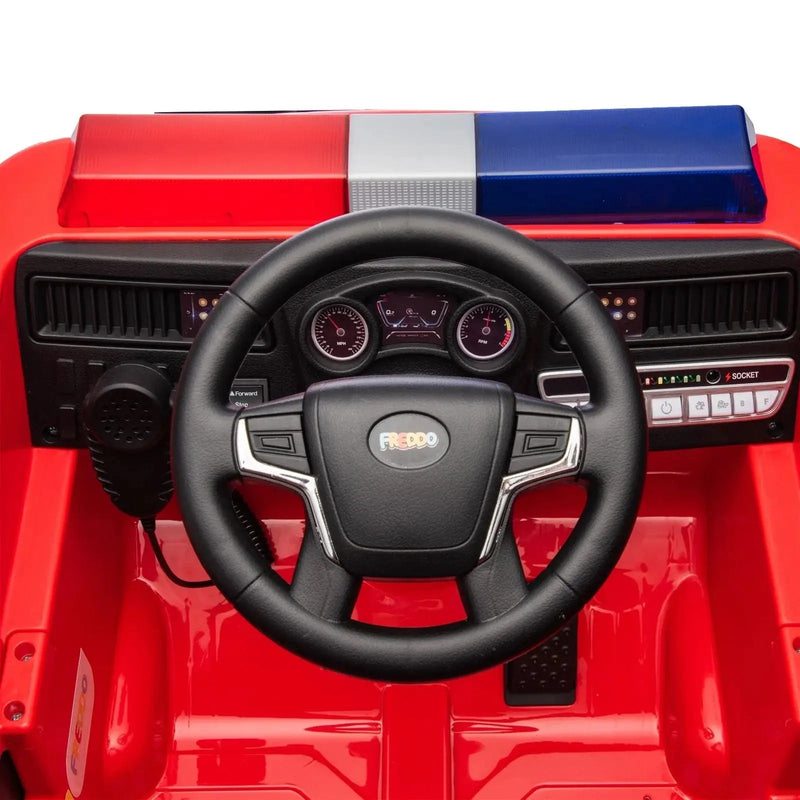 Load image into Gallery viewer, 12V Freddo Fire Truck 1 Seater Ride on
