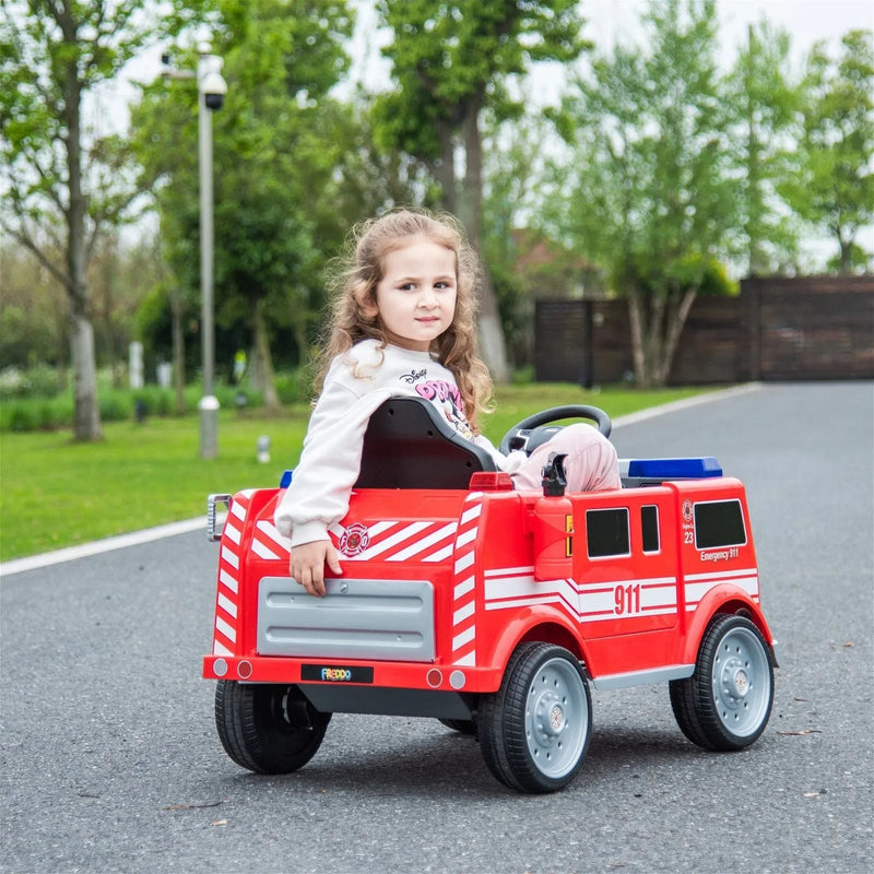 Load image into Gallery viewer, Magic Cars 12V Fire Truck 1 Seater Ride on
