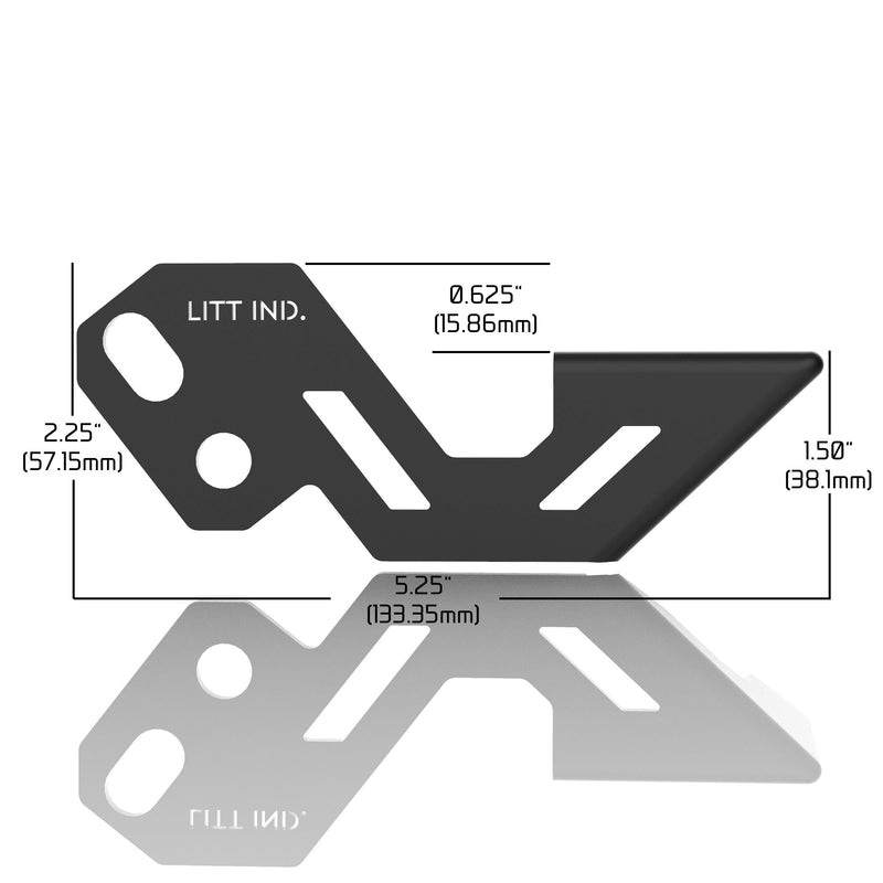 Load image into Gallery viewer, led off road off-road light pod gusseted mounting bracket for polaris rzr xp 1000 model UTV dimensions by litt industries
