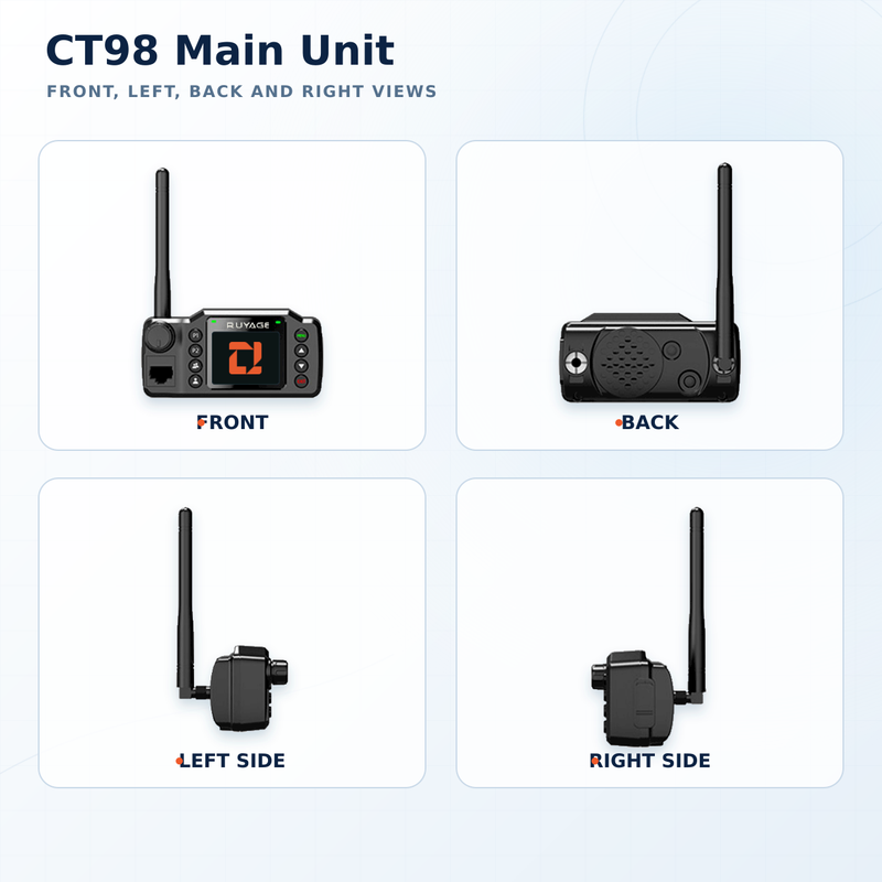 Load image into Gallery viewer, RUYAGE CT98 Zello-Compatible 4G LTE Vehicle Radio with PTT Microphone
