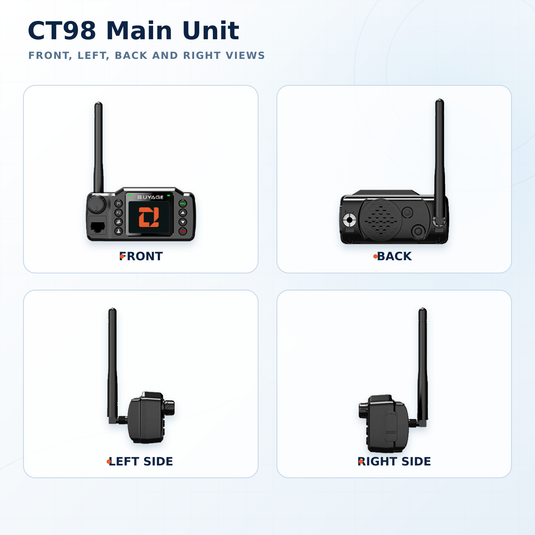 RUYAGE CT98 Zello-Compatible 4G LTE Vehicle Radio with PTT Microphone