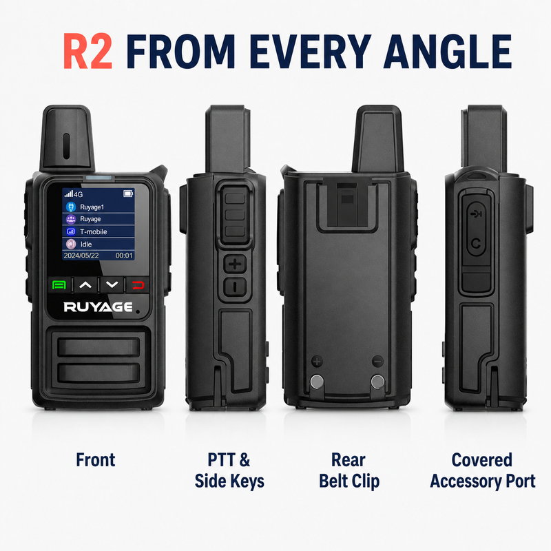 Load image into Gallery viewer, RUYAGE R2 Compact 4G LTE PoC Walkie Talkies – 2-Pack
