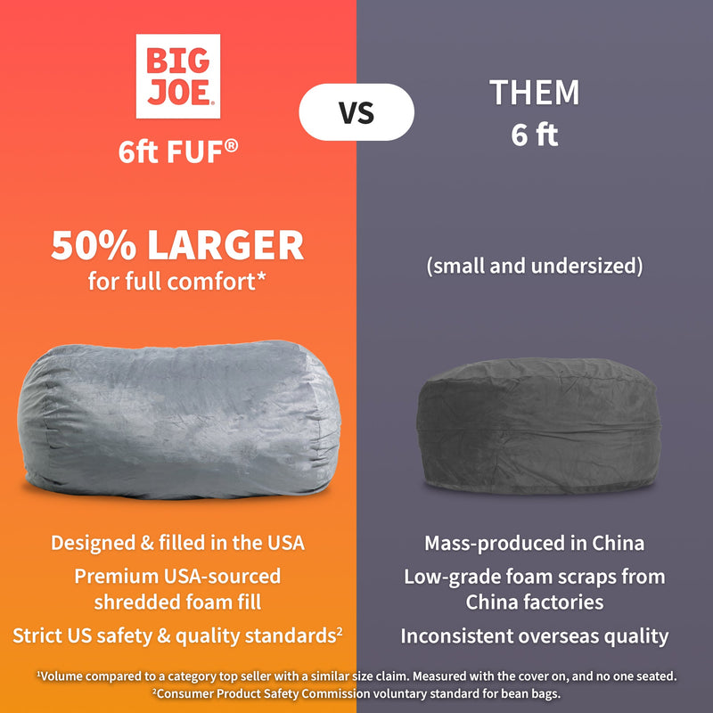 Load image into Gallery viewer, Fuf® 6Ft Foam Bean Bag Lounger
