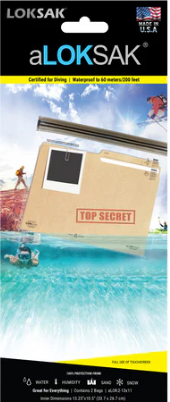 Load image into Gallery viewer, LOKSAK Element Proof Bag 13" x 11" waterproof, dust proof, ruggedized &amp; tactical
