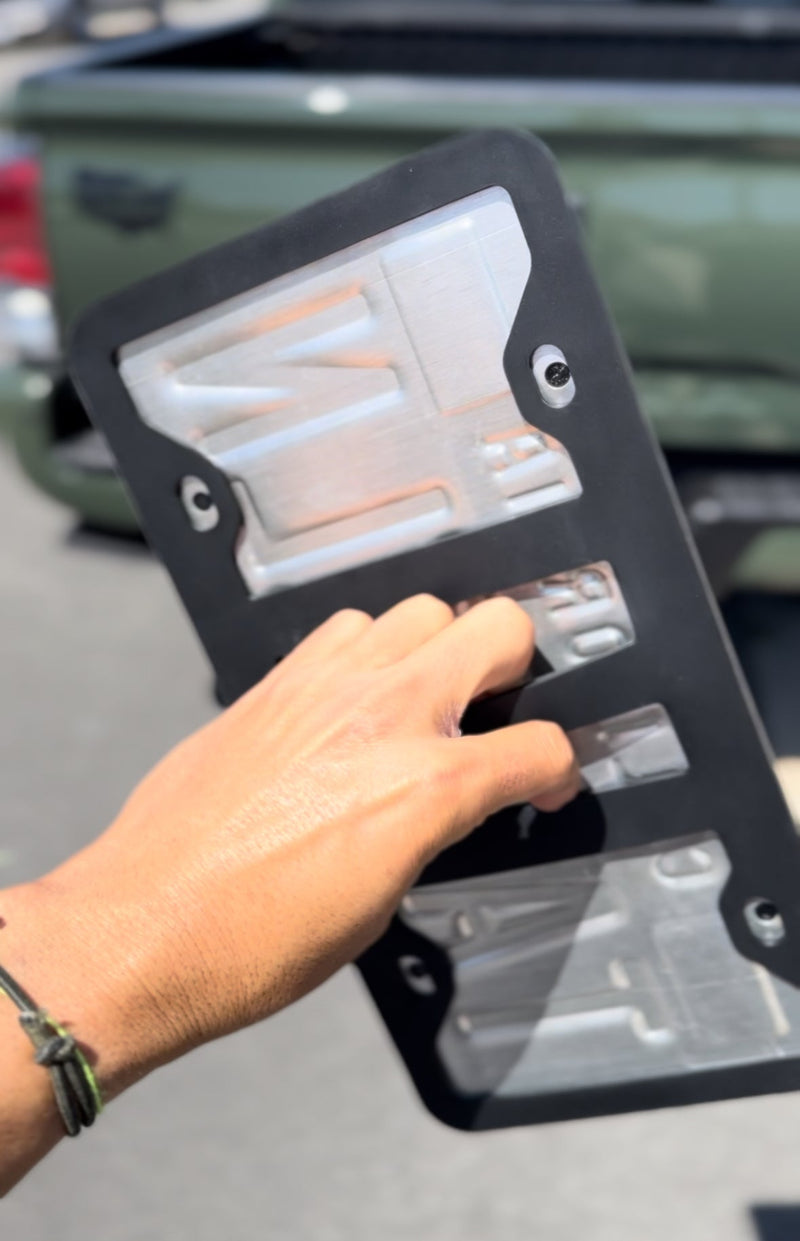 Load image into Gallery viewer, Two-Tone Silicone Topographic License Plate Frame - Anti-Rattle, Anti-Scratch Plate Wrap
