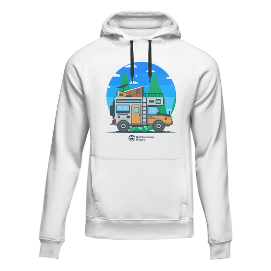 Funny Camping Adult Fleece Hooded Sweatshirt