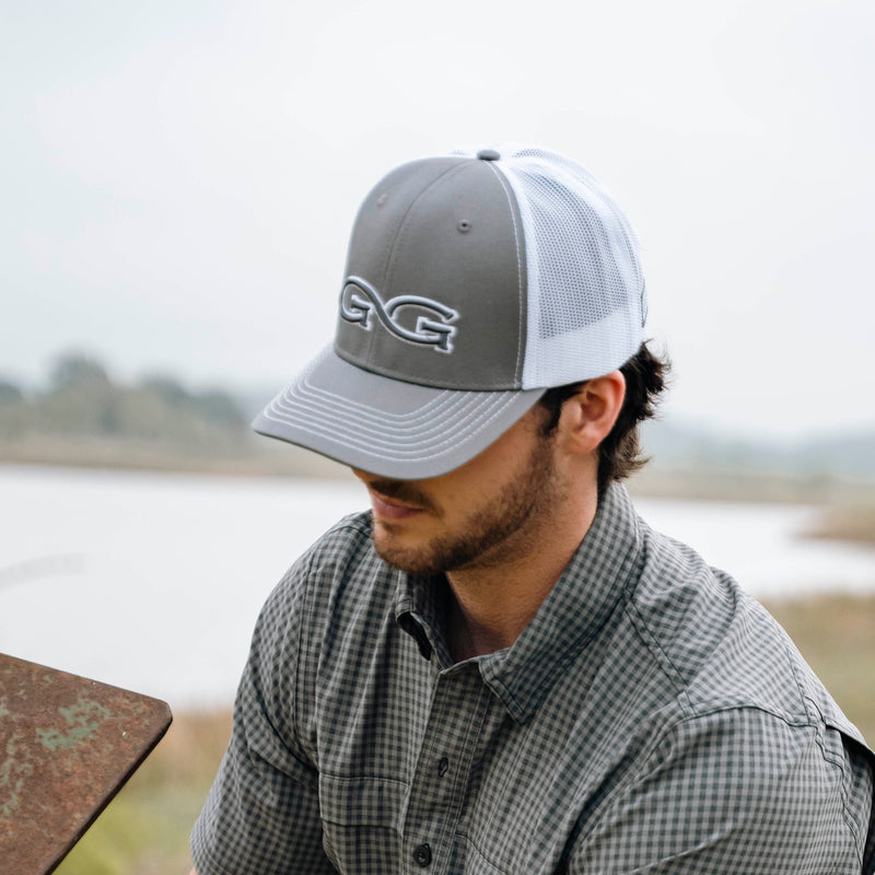 Load image into Gallery viewer, GunMetal Cap | White MeshBack
