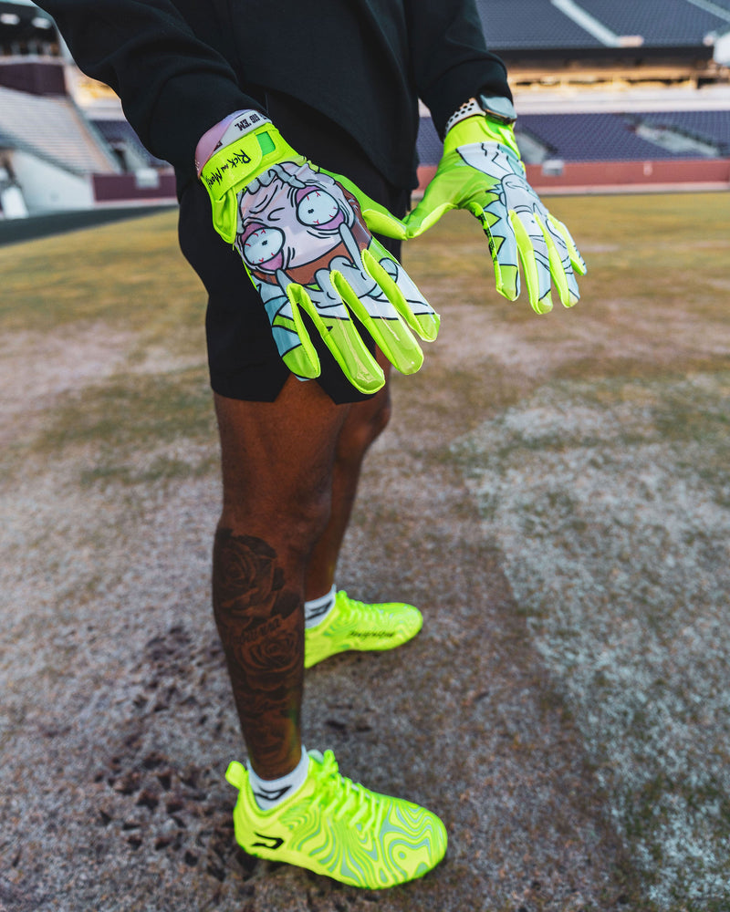 Load image into Gallery viewer, Phenom Elite Rick and Morty Football Gloves - VPS1
