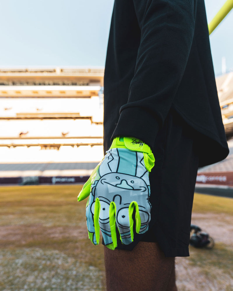 Load image into Gallery viewer, Phenom Elite Rick and Morty Football Gloves - VPS1
