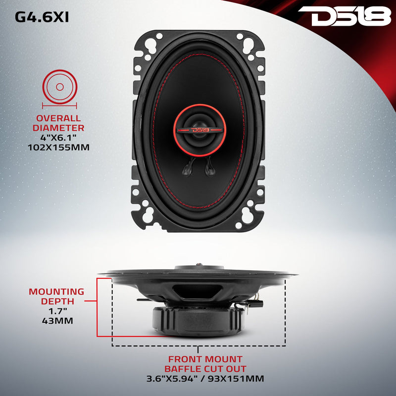 Load image into Gallery viewer, GEN-X 4x6 2-Way Coaxial Speakers 45 Watts Rms 4-Ohm
