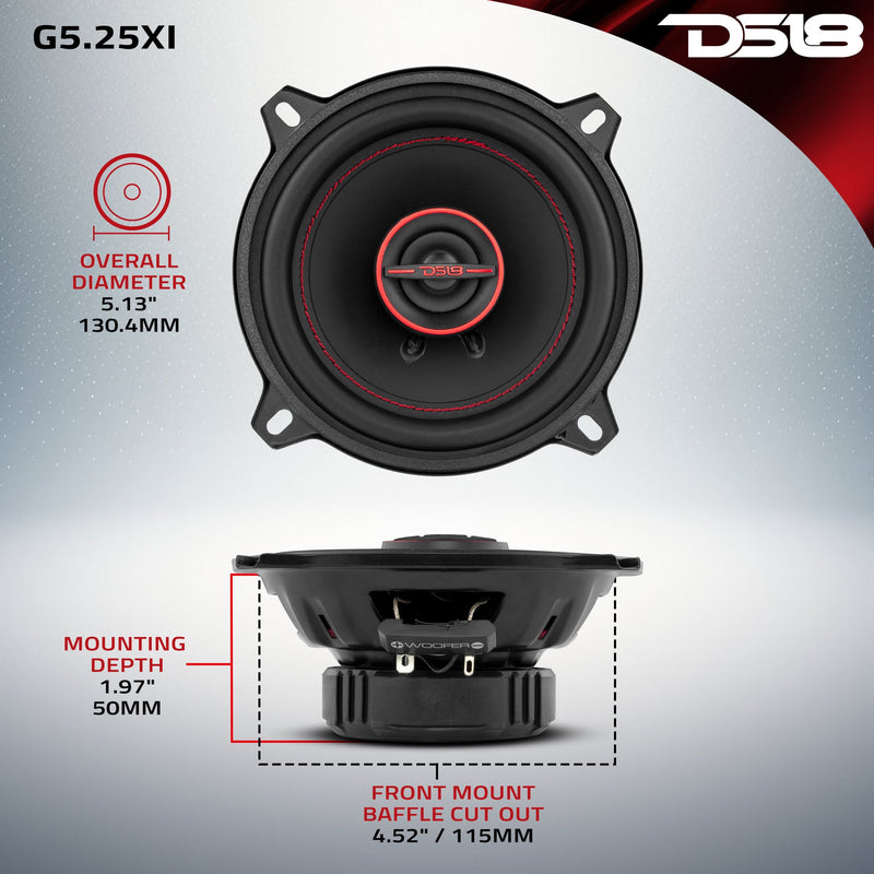 Load image into Gallery viewer, GEN-X 5.25&quot; 2-Way Coaxial Speakers 45 Watts Rms 4-Ohm
