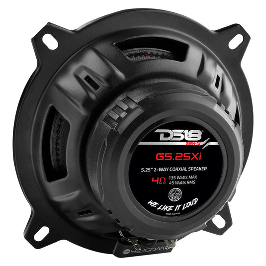GEN-X 5.25" 2-Way Coaxial Speakers 45 Watts Rms 4-Ohm