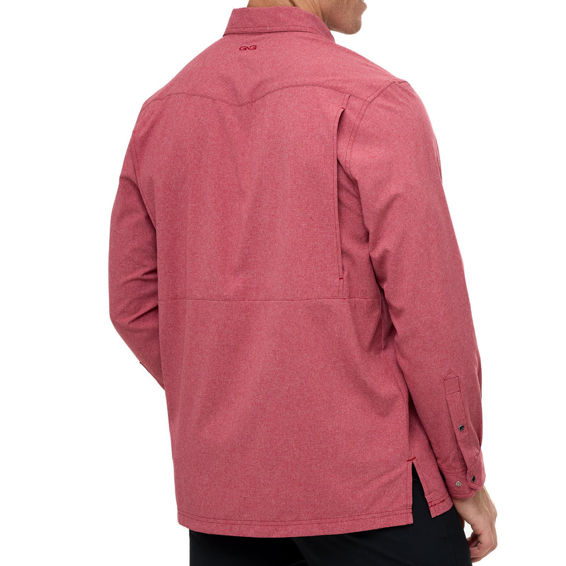 Load image into Gallery viewer, Crimson Pearl Snap Shirt | Long Sleeve
