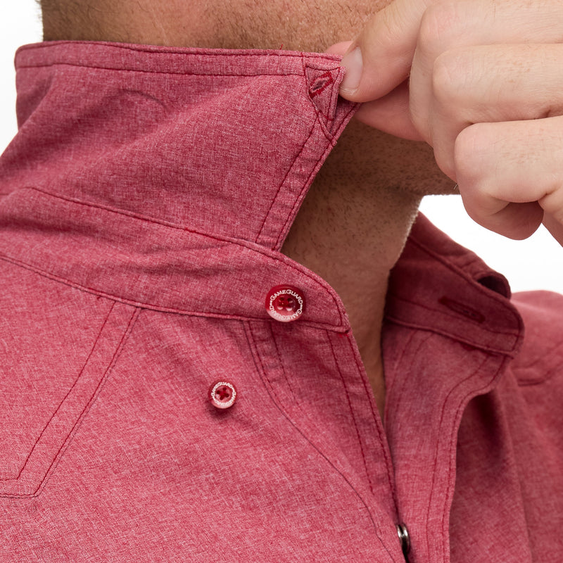 Load image into Gallery viewer, Crimson Pearl Snap Shirt | Long Sleeve
