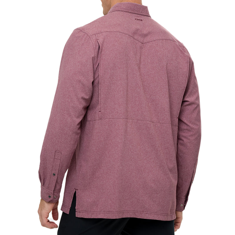 Load image into Gallery viewer, Maroon Pearl Snap Shirt | Long Sleeve
