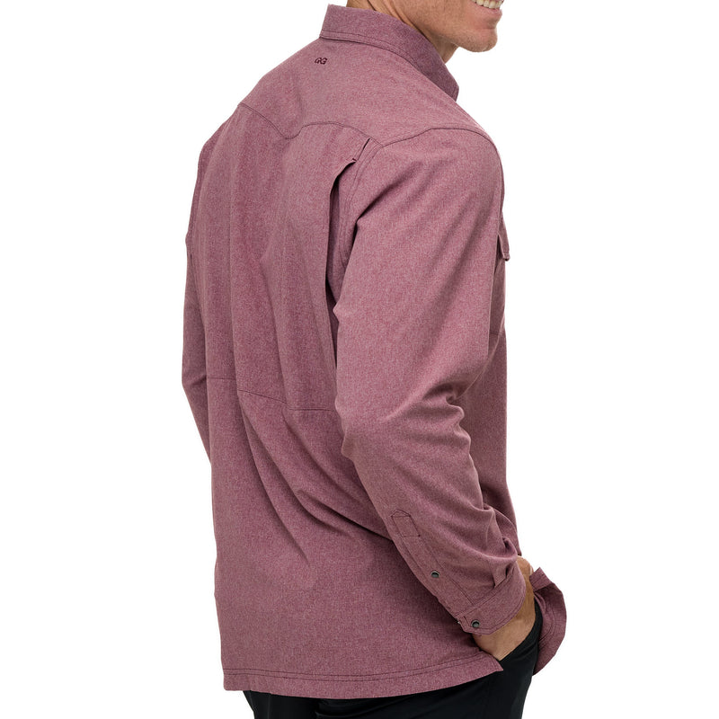 Load image into Gallery viewer, Maroon Pearl Snap Shirt | Long Sleeve
