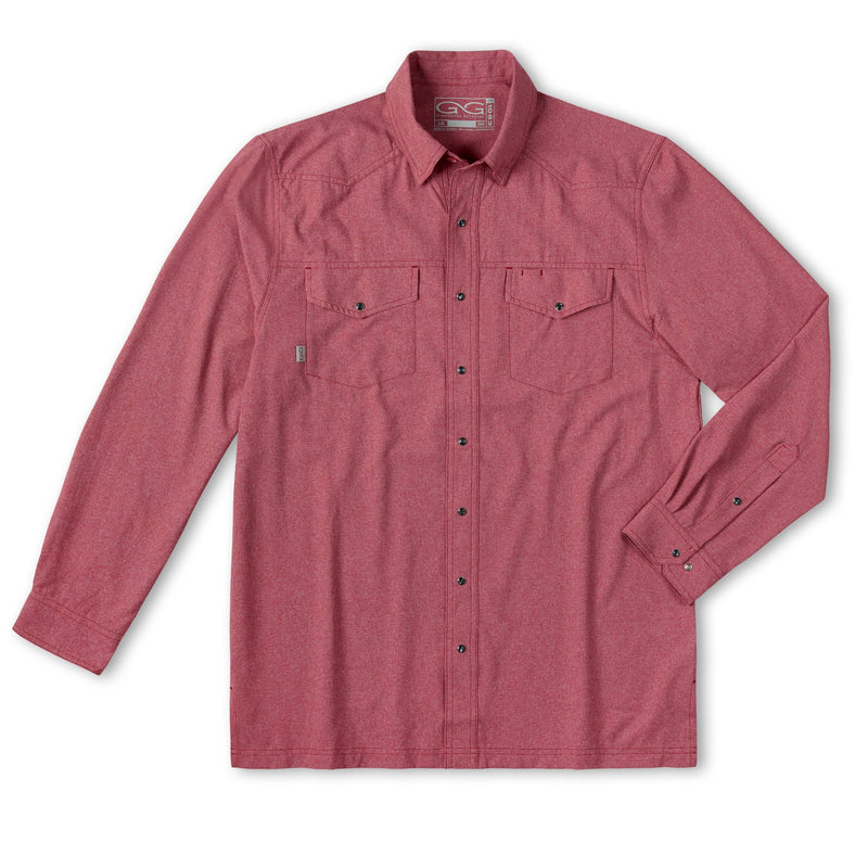 Load image into Gallery viewer, Crimson Pearl Snap Shirt | Long Sleeve
