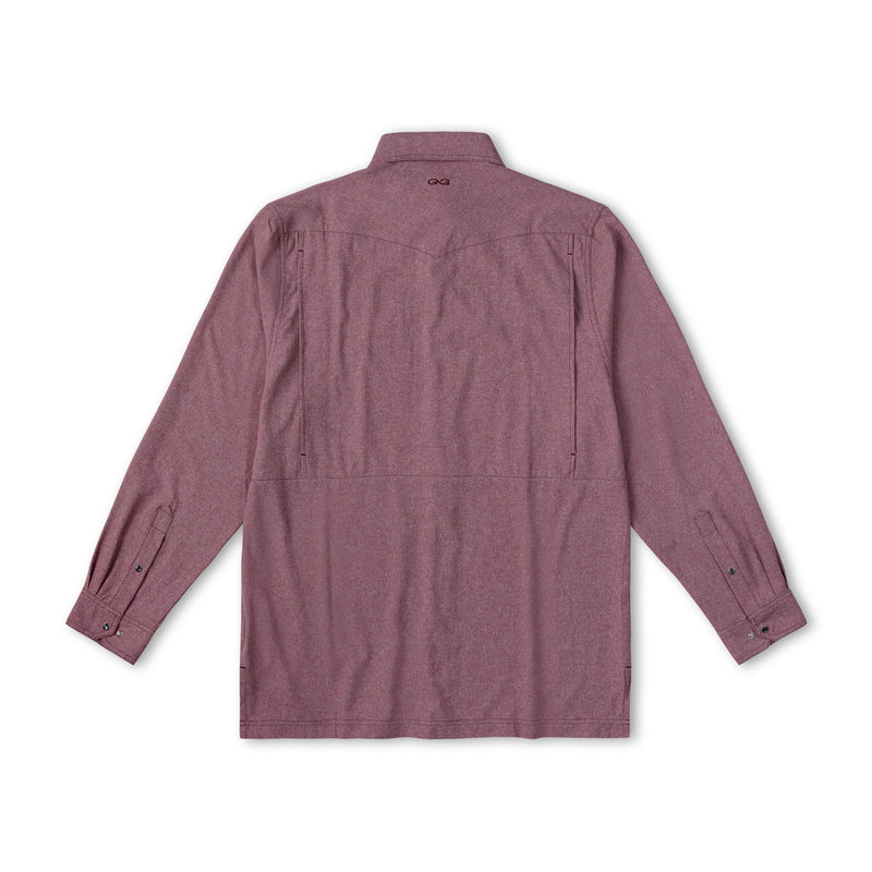 Load image into Gallery viewer, Maroon Pearl Snap Shirt | Long Sleeve
