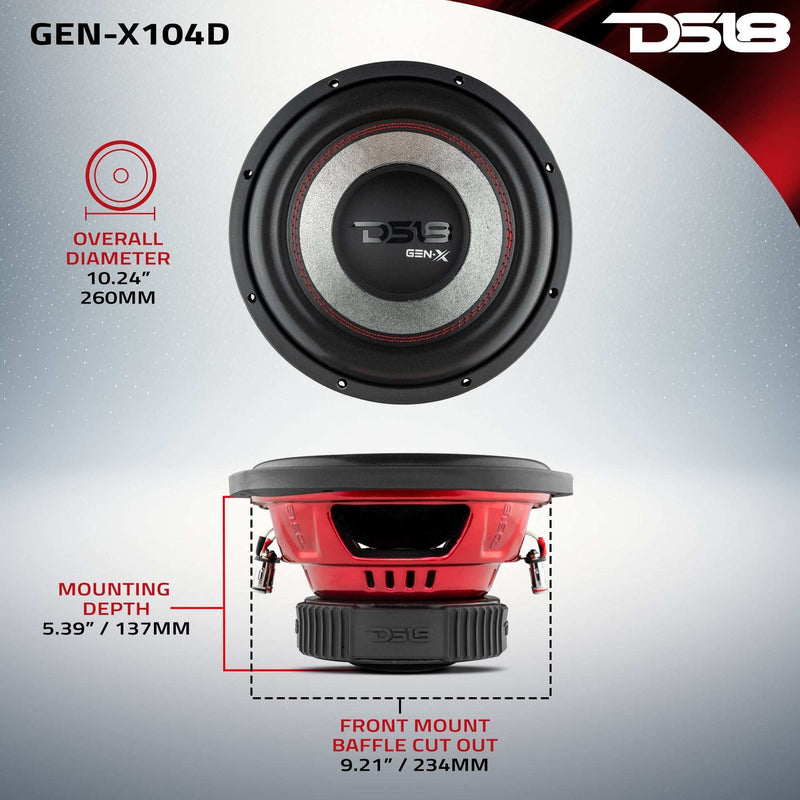 Load image into Gallery viewer, GEN-X 10&quot; Subwoofer 400 Watts Rms DVC 4-Ohm - Skoutley Outdoors LLC
