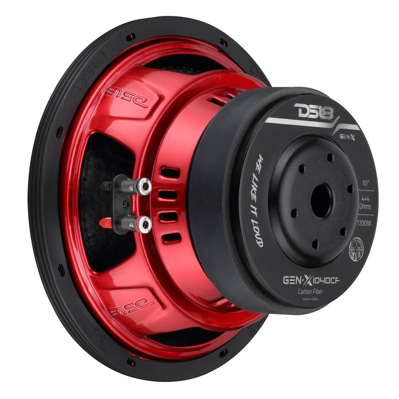 Load image into Gallery viewer, GEN-X 10" Subwoofer with Carbon Fiber Dust Cap | 600W RMS Dual 4-Ohm Voice Coils
