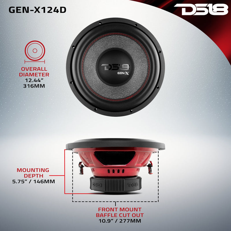 Load image into Gallery viewer, GEN-X 12&quot; Subwoofer 450 Watts Rms DVC  4-Ohm
