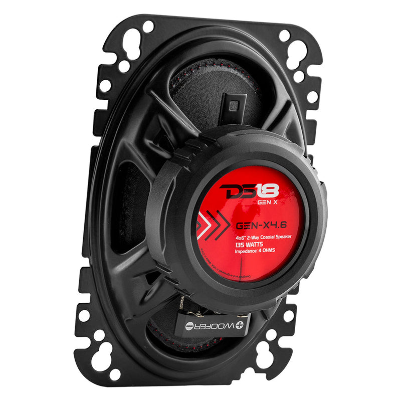 Load image into Gallery viewer, DS18 GEN-X4.6 4x6 2-Way Coaxial Car Speaker 135 Watts 4-Ohm
