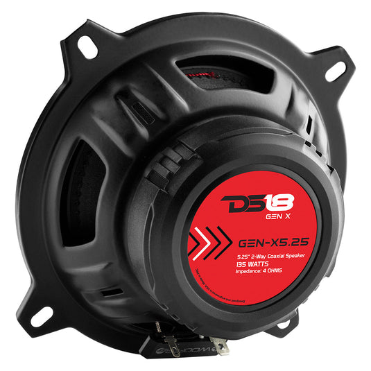DS18 GEN-X5.25 5.25" 2-Way Coaxial Car Speaker 135 Watts 4-Ohm