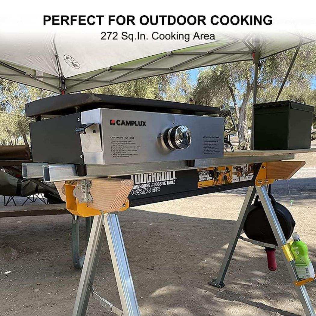 Camplux Outdoor Portable Griddles for RV, Camping and Tailgating - 17 Inch 13,000 BTU - Skoutley Outdoors LLC