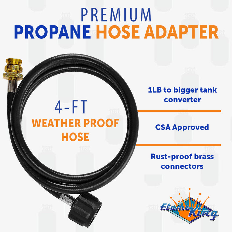 Load image into Gallery viewer, Flame King Propane Gas Hauler Kit 3lb Empty Propane Tank, Adapter Hose and Insulated Protective Carry Case
