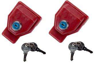 Load image into Gallery viewer, Red Random Keyed Gladhand Lock 2 Pack | GHL50030
