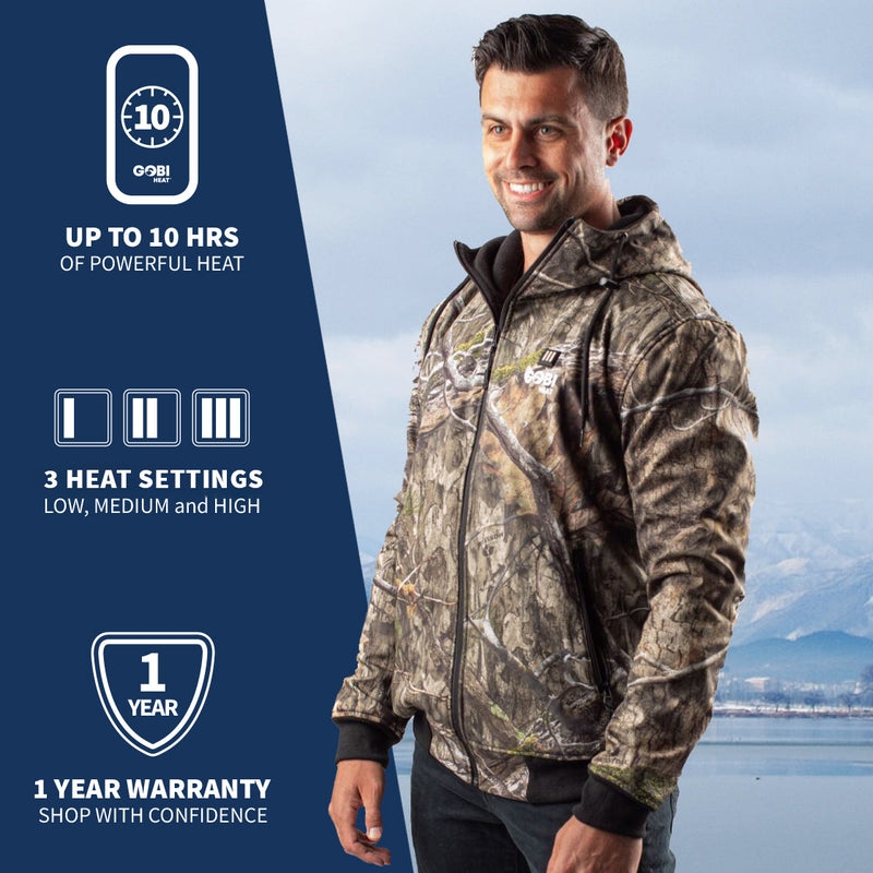 Load image into Gallery viewer, Shadow Men's Heated Hunting Hoodie - Available in Mossy Oak® and Real Tree®
