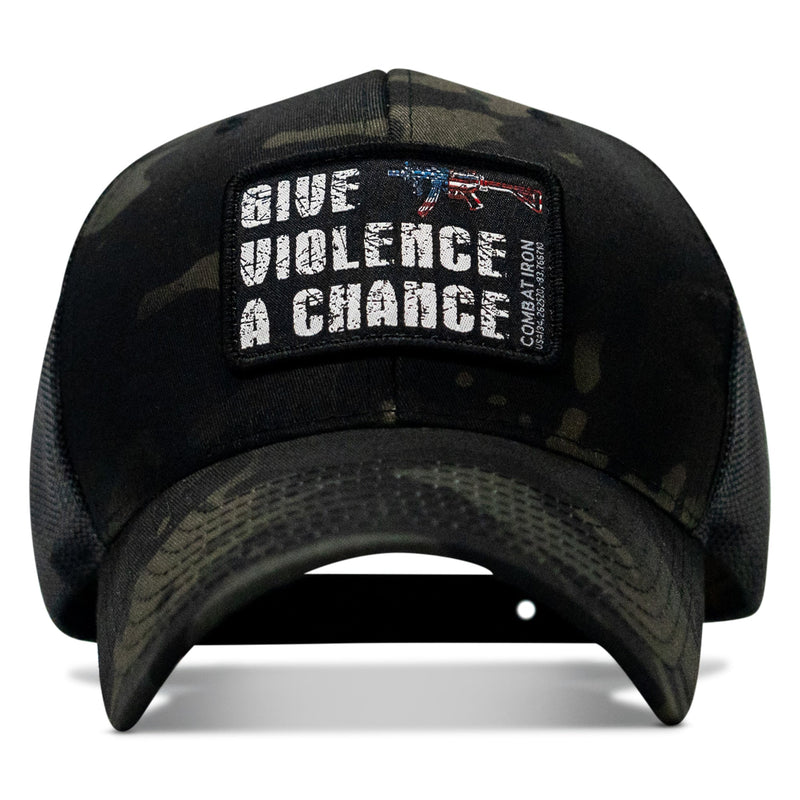 Load image into Gallery viewer, Give Violence A Chance Patch Snapback
