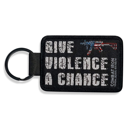 Give Violence A Chance Flight Tag Keychain