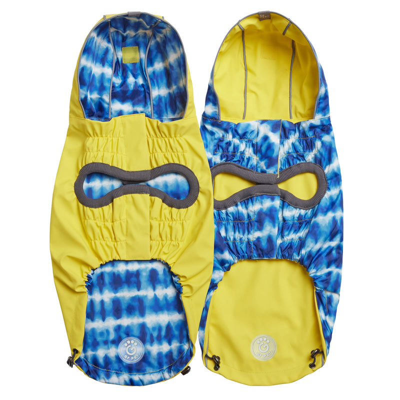 Load image into Gallery viewer, Reversible Elasto-Fit Raincoat - Yellow/Blue
