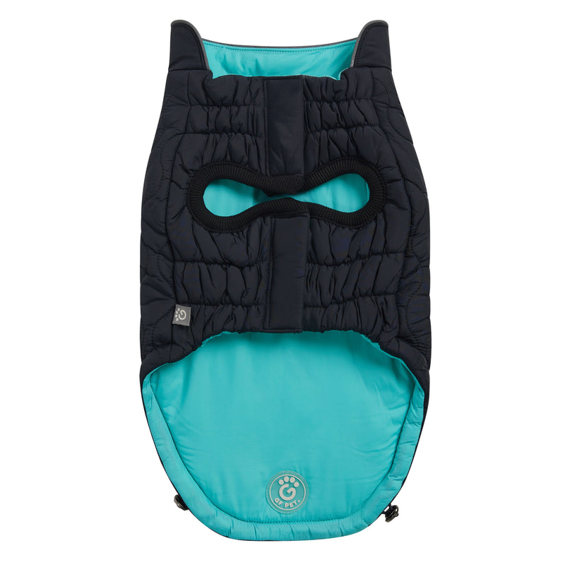 Load image into Gallery viewer, Reversible Chalet Jacket - Black/Aqua
