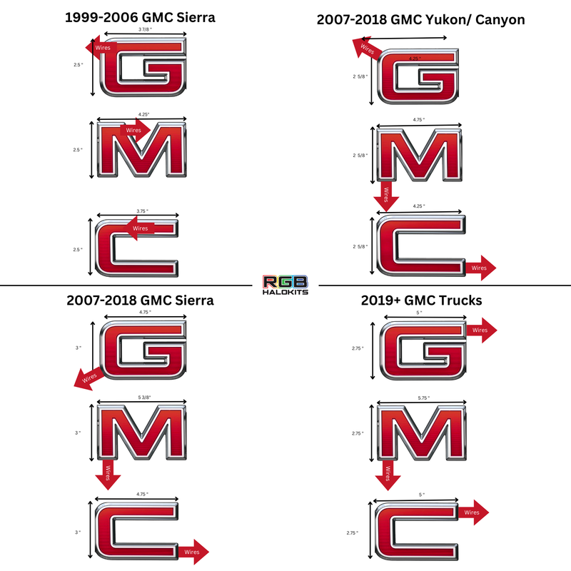 Load image into Gallery viewer, GMC LED Emblem: Multicolor (1999-2026)
