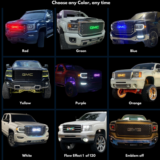 GMC LED Emblem: Multicolor (1999-2026)