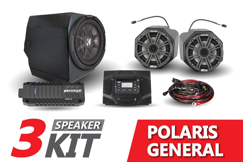 Load image into Gallery viewer, 2016-2022 Polaris General Complete Kicker 3-Speaker Plug-&amp;-Play System

