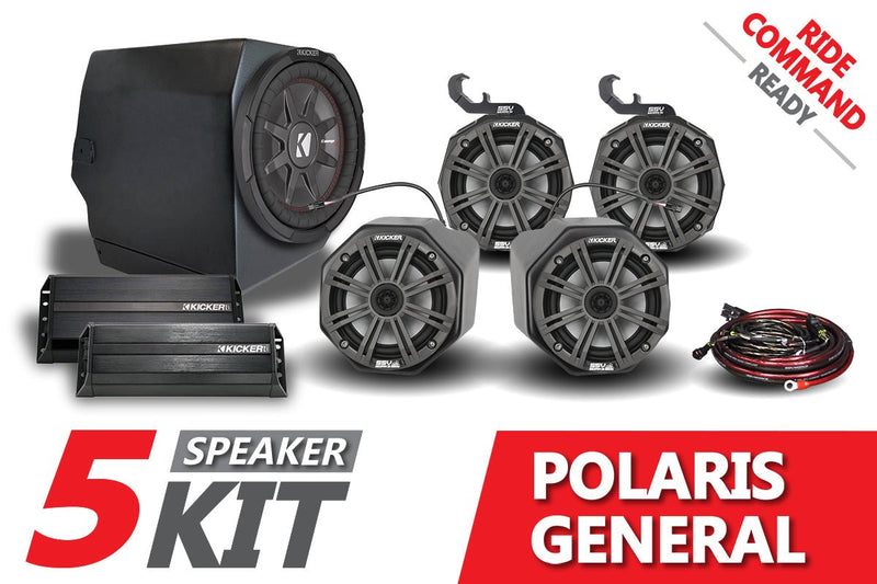 Load image into Gallery viewer, 2016-2020 Polaris General Kicker 5-Speaker Plug-&amp;-Play System for Ride Command
