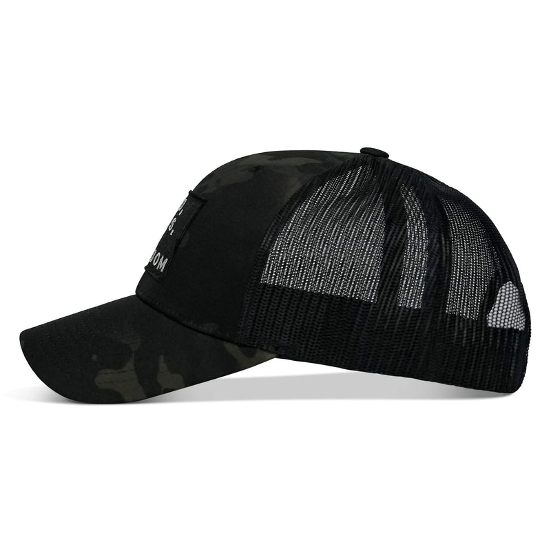 Load image into Gallery viewer, God, Guns, And Freedom Patch Mid-Profile Mesh Snapback Hat
